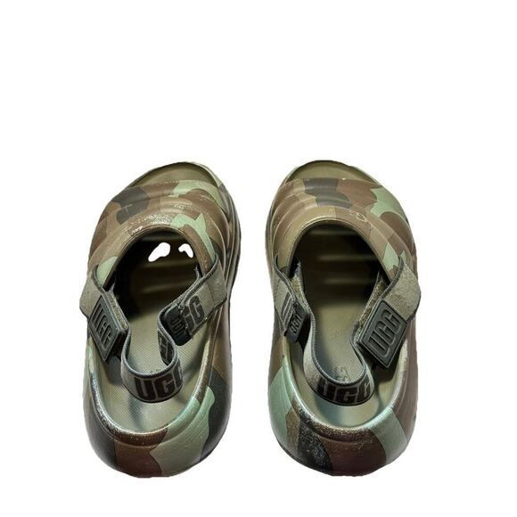 UGG Kids Sport Yeah Camopop Slides 4.5 Waterproof Camo Strap Back Open Toe - Picture 2 of 8